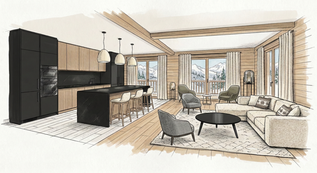 Rénovation appartement Bourg-Saint-Maurice – optimisation et décoration moderne